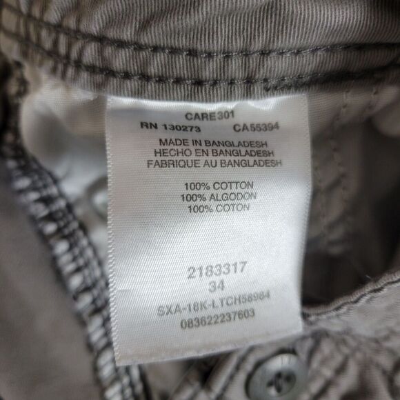 Lee Shorts Mens 34 Gray Cargo Utility Outdoors Hiking Baggy Skate 10" inseam - Picture 4 of 9